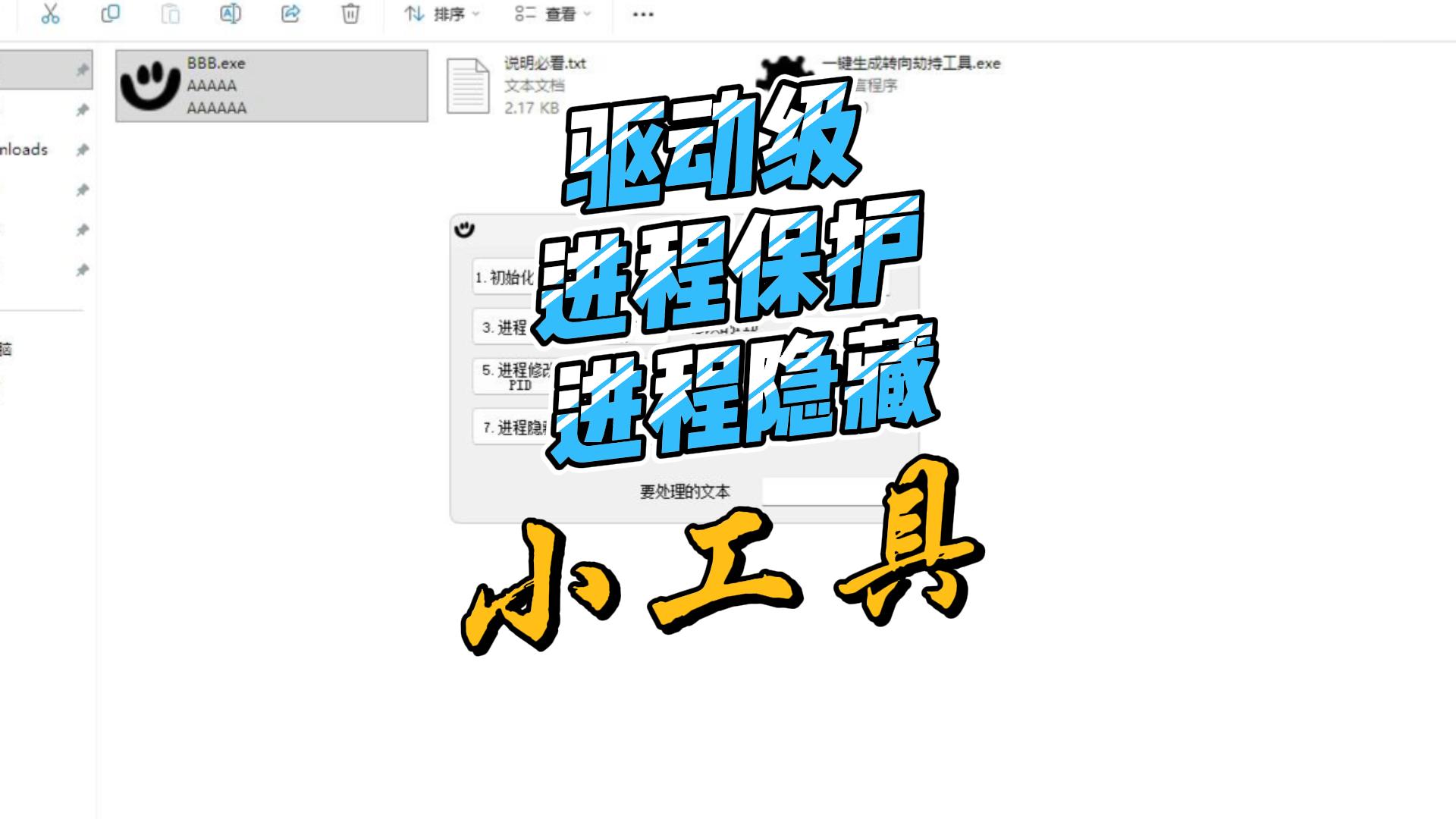 驱动级进程保护,进程隐藏,进程伪装小工具